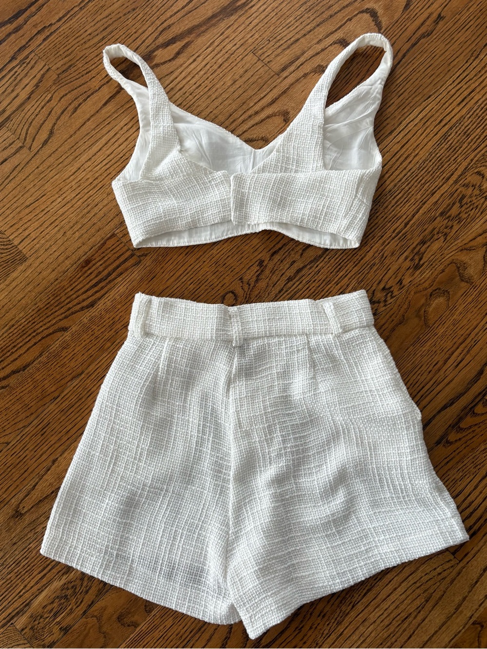 Showpo White High Waist Shorts Set - Picture 2 of 7